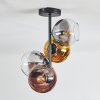 Koyoto ceiling light, globe light 31 cm gold, clear, coppery, Smoke-coloured, 4-light sources
