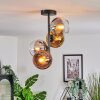 Koyoto ceiling light, globe light 31 cm gold, clear, coppery, Smoke-coloured, 4-light sources