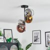 Koyoto ceiling light, globe light 31 cm gold, clear, coppery, Smoke-coloured, 4-light sources