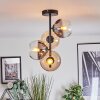 Koyoto ceiling light, globe light 31 cm Amber, clear, Smoke-coloured, 4-light sources