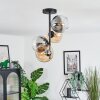 Koyoto ceiling light, globe light 31 cm Amber, clear, Smoke-coloured, 4-light sources