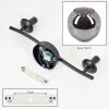 Ripoll ceiling light, globe light Smoke-coloured, 2-light sources