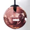 Chehalis ceiling light, globe light 34 cm blue, green, coppery, 3-light sources
