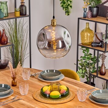 Ripoll hanging light, globe light, pendant light gold, 1-light source