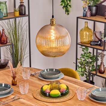 Koyoto hanging light, globe light, pendant light gold, 1-light source