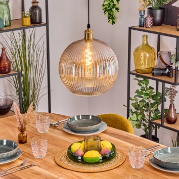 Koyoto hanging light, globe light, pendant light gold, 1-light source