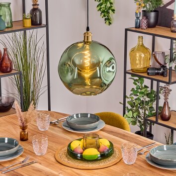 Ripoll hanging light, globe light, pendant light gold, 1-light source