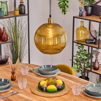 Koyoto hanging light, globe light, pendant light gold, 1-light source
