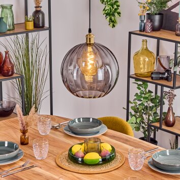 Koyoto hanging light, globe light, pendant light gold, 1-light source