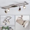 Danil ceiling light, ceiling spotlight LED matt nickel, 4-light sources