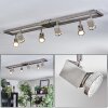 Danil ceiling light, ceiling spotlight LED matt nickel, 6-light sources
