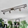 Danil ceiling light, ceiling spotlight LED matt nickel, 6-light sources