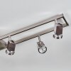 Danil ceiling light, ceiling spotlight LED matt nickel, 6-light sources