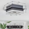 Walon ceiling light LED black, 1-light source