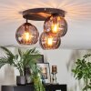 Koyoto ceiling light, globe light Smoke-coloured, 3-light sources
