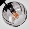 Koyoto ceiling light, globe light Smoke-coloured, 3-light sources