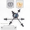 Gastor ceiling light, globe light Amber, clear, Smoke-coloured, 6-light sources