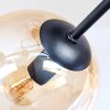 Gastor ceiling light, globe light Amber, clear, 6-light sources