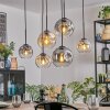 Ripoll hanging light, globe light, pendant light Amber, clear, Smoke-coloured, 6-light sources