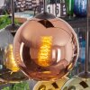 Koyoto hanging light, globe light, pendant light blue, gold, green, coppery, 6-light sources