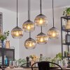 Koyoto hanging light, globe light, pendant light clear, Smoke-coloured, 6-light sources
