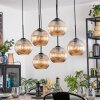 Koyoto hanging light, globe light, pendant light Amber, 6-light sources