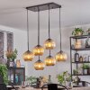 Koyoto hanging light, globe light, pendant light Amber, 6-light sources