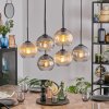 Koyoto hanging light, globe light, pendant light Amber, clear, Smoke-coloured, 6-light sources
