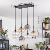Koyoto hanging light, globe light, pendant light Amber, clear, Smoke-coloured, 6-light sources