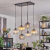 Koyoto hanging light, globe light, pendant light Amber, clear, Smoke-coloured, 6-light sources
