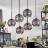 Koyoto hanging light, globe light, pendant light Smoke-coloured, 6-light sources