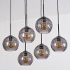 Koyoto hanging light, globe light, pendant light Smoke-coloured, 6-light sources