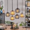Koyoto hanging light, globe light, pendant light Amber, Smoke-coloured, 6-light sources