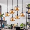 Koyoto hanging light, globe light, pendant light Amber, 6-light sources