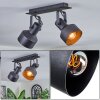 Tylar ceiling light, ceiling spotlight black, 2-light sources