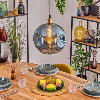 Ripoll hanging light, globe light, pendant light gold, 1-light source