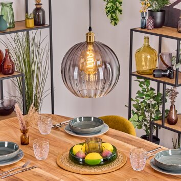 Koyoto hanging light, globe light, pendant light gold, 1-light source