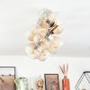 Koyoto ceiling light, globe light gold, black, 8-light sources