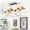 Koyoto ceiling light, globe light gold, black, 8-light sources