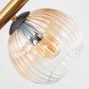 Koyoto ceiling light, globe light gold, black, 8-light sources