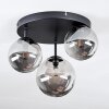 Chehalis ceiling light, globe light 32 cm Smoke-coloured, 3-light sources