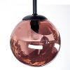 Chehalis ceiling light, globe light 30 cm blue, green, coppery, 3-light sources
