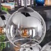 Koyoto hanging light, globe light, pendant light clear, Smoke-coloured, 6-light sources