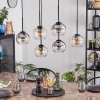 Koyoto hanging light, globe light, pendant light Amber, clear, Smoke-coloured, 6-light sources