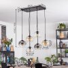 Apedo hanging light, globe light, pendant light Amber, clear, Smoke-coloured, 6-light sources