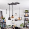 Apedo hanging light, globe light, pendant light Amber, clear, Smoke-coloured, 6-light sources