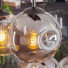 Ripoll hanging light, globe light, pendant light Amber, clear, Smoke-coloured, 6-light sources