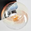 Gastor ceiling light, globe light Amber, clear, Smoke-coloured, 3-light sources