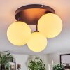 Gastor ceiling light, globe light white, 3-light sources