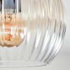Koyoto ceiling light, globe light 30 cm Amber, clear, 3-light sources